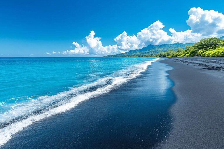 Anse Noire Martinique : plage de sable noir volcanique incontournable