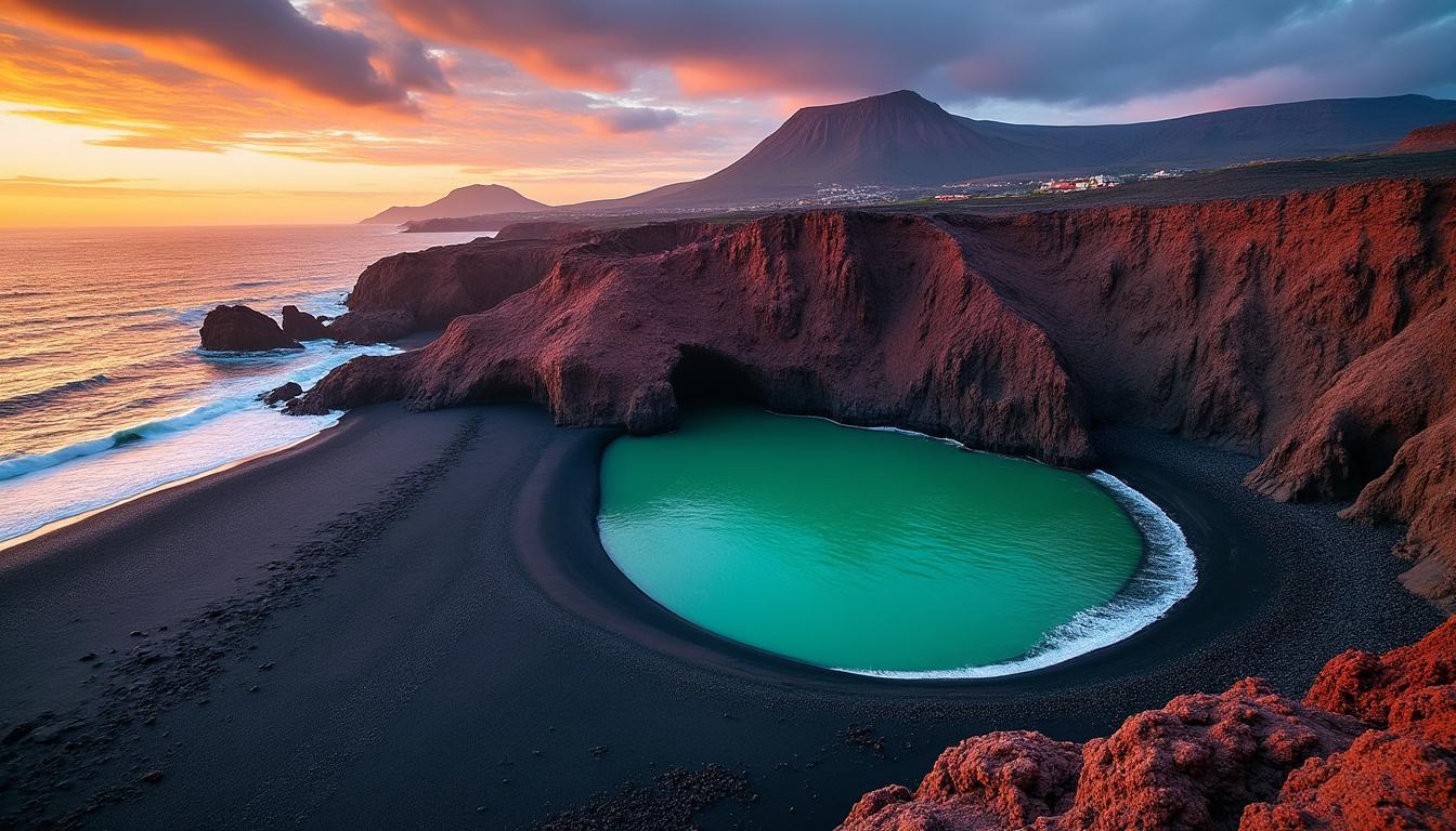 découvrez el golfo à lanzarote, un site naturel spectaculaire offrant un paysage époustouflant et contrasté entre mer, volcans et verdure unique.
