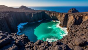 découvrez el golfo à lanzarote, un site naturel spectaculaire aux paysages contrastés, entre mer, volcans et végétation luxuriante, pour une expérience inoubliable sur l'île.