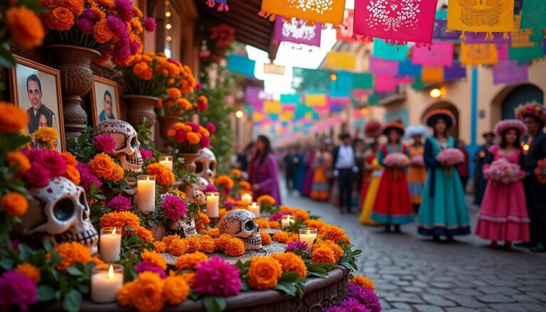 découvrez la fête des morts au mexique, une célébration colorée riche en traditions. plongez dans son univers unique et apprenez toutes les astuces pour vivre pleinement cette expérience culturelle inoubliable.