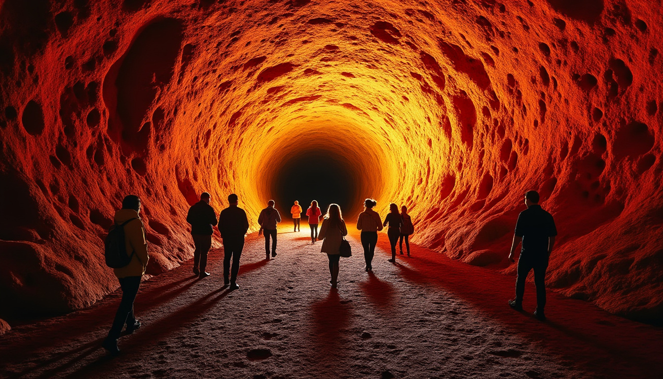 découvrez la cueva de los verdes, un fascinant tunnel volcanique à lanzarote, et plongez dans un monde mystérieux et captivant empreint d'histoire et de nature spectaculaire.
